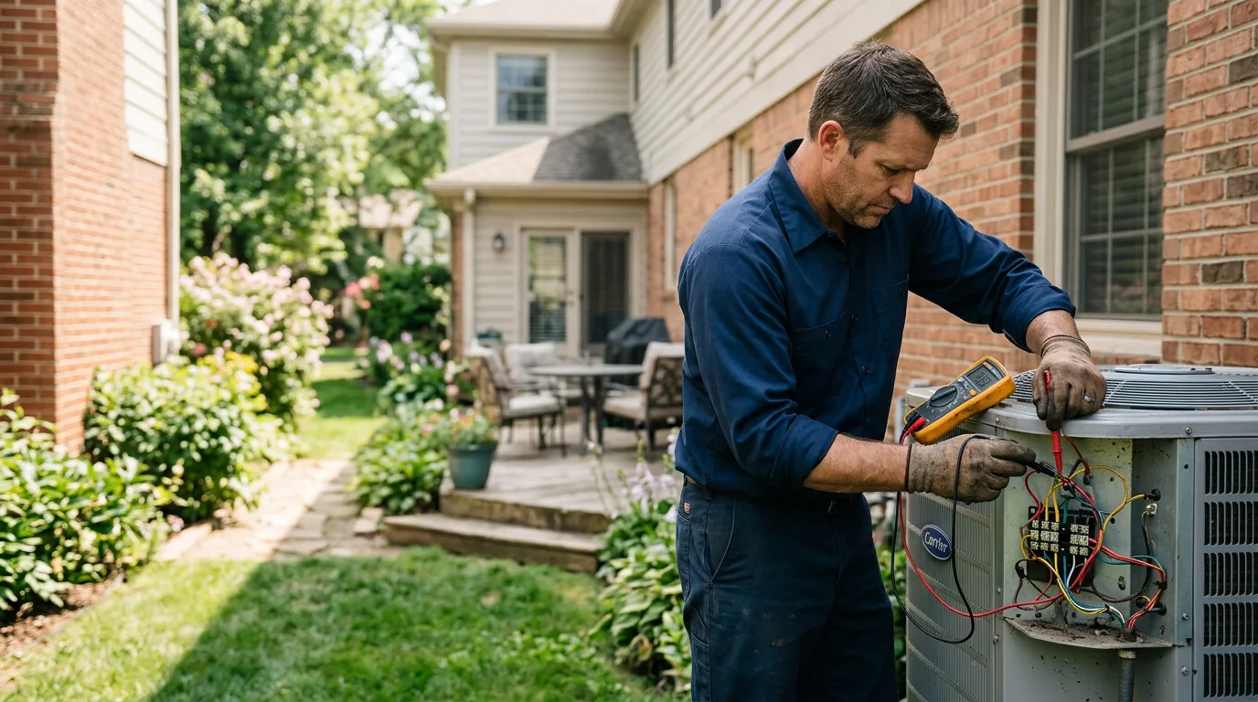 HVAC technician working near Linesville, PA